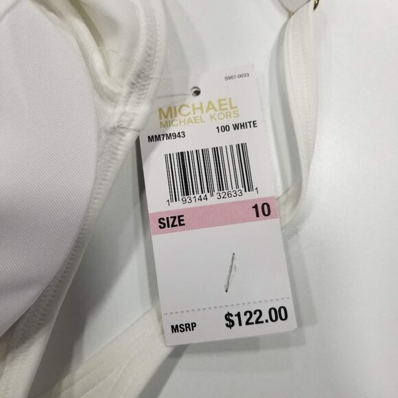 Michael Kors Sash Tummy-Control One Piece Swimsuit Size 10 - Picture 12 of 13